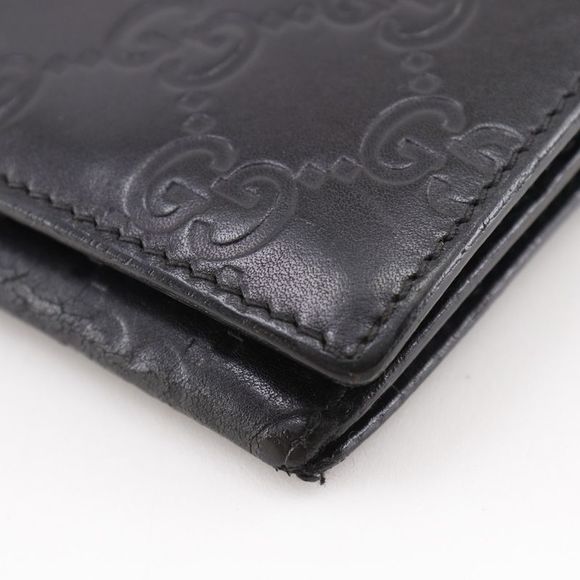 Gucci GG 146229 Striped Leather Black Unisex Long Wallet - Picture 5 of 10